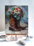 F&S Gift Store Bridal bouquet painting original art Custom wedding bouquet Painting canvas Anniversary gift for her Romantic memory Flowers portrait floral