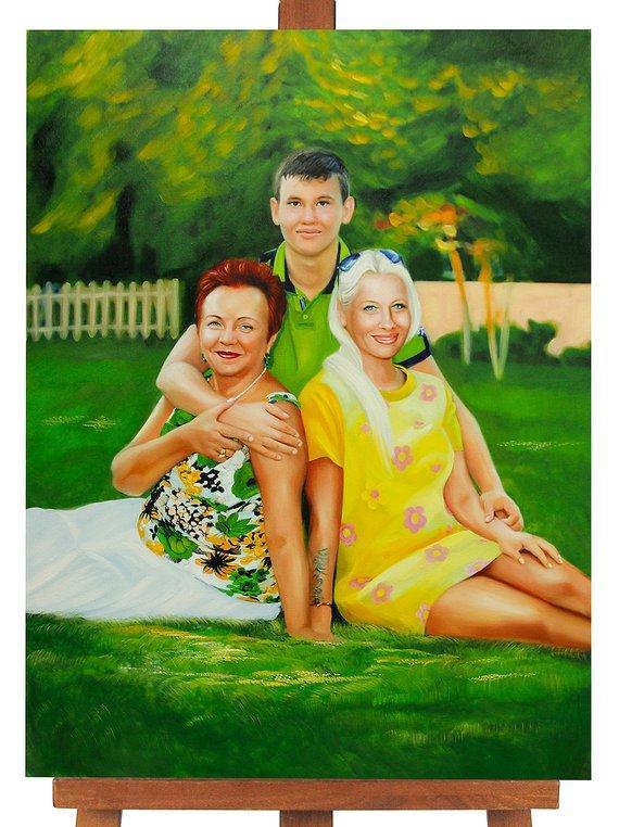 Personalized Oil Painting From Photos, handcraft art on Canvas-Show Case HPM102059-36