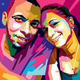 F&S Gift Store Custom Pop Art Oil Painting Your Photo to WPAP Pop Art Portrait