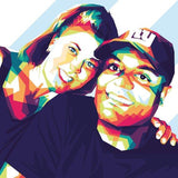 F&S Gift Store Custom Pop Art Oil Painting Your Photo to WPAP Pop Art Portrait