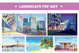 F&S Gift Store Custom Pop Art City Skyline Landscape Nature Landscape Portrait Oil Painting Your Photo to WPAP Pop Art Landscape Portrait