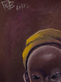F&S Gift Store Original oil painting of a Princess Ndidi, Original canvas art, Oil painting of a girl, Custom oil paintingt, Africa princess oil art