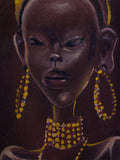 F&S Gift Store Original oil painting of a Princess Ndidi, Original canvas art, Oil painting of a girl, Custom oil paintingt, Africa princess oil art