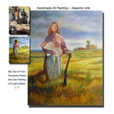 F&S Gift Store Custom portrait oil painting ,Hand painted painting on canvas ,Original oil painting