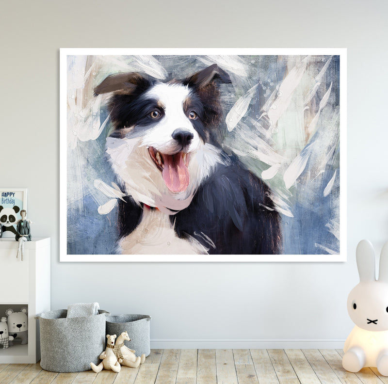 F&S Gift Store Custom Dog painting Portrait Pet from photo , Digital Oil Painting, Custom Dog memorial gift , Pet portraits Loss, cyber week sale