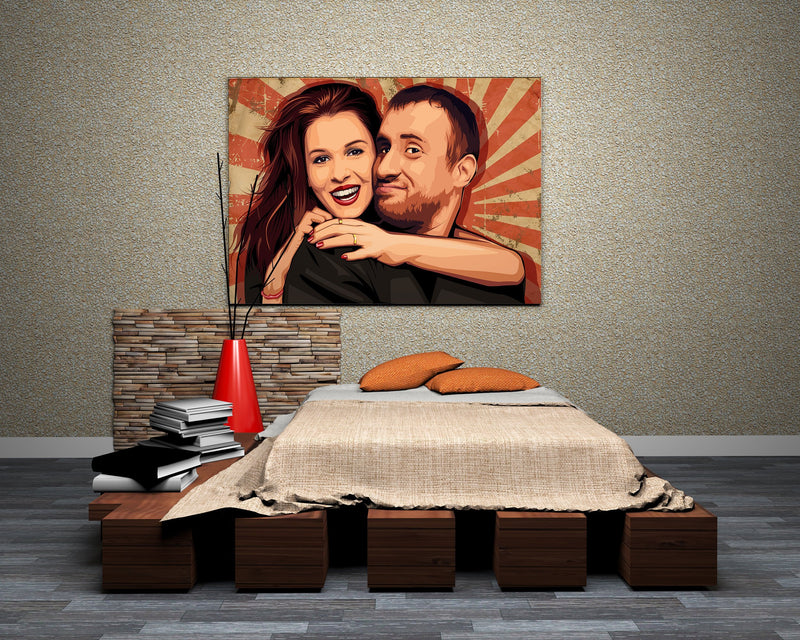 F&S Gift Store Custom Portrait Comic Pop Art Portrait Digital Painting Custom Art Painting From Photo