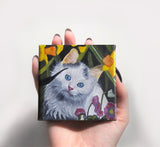 F&S Gift Store Terrier painting, Custom mini portrait, Custom portrait, Miniature painting, Desk decor, wooden easel, Gift for him, Unique gift