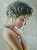 F&S Gift Store Nude girl woman painting, Tenderness, Erotic painting, Custom oil portrait, Oil painting, Female portrait, Nude art, Sensual Naked Woman,