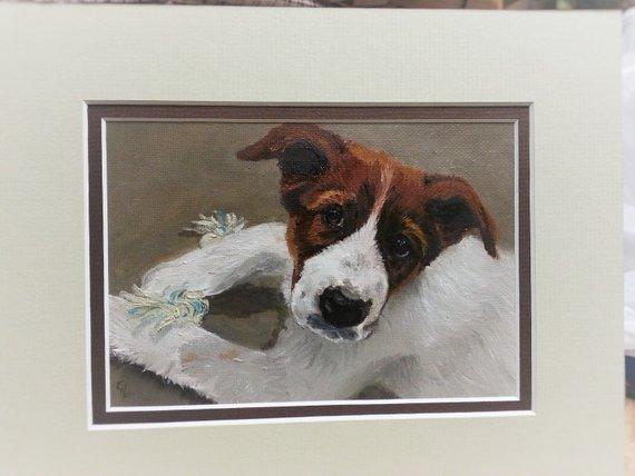 F&S Gift Store Custom Pet Portrait, Dog Oil Painting, Pet Dog Urn, Pet Lover Gift, Wall Hanging, Pet Lover Gift, Animal Art, Pet Supplies, Pet Memorial Urn