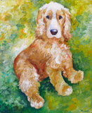 F&S Gift Store Cockerspaniel painting on canvas, Dog portrait, Cocker spaniel art, dog painting, Custom dog portrait, Animal portrait