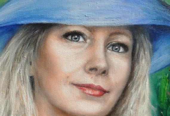 F&S Gift Store Oil Portrait of a girl. Woman. Custom Painting from Photo. Custom oil Portrait Painting. Personalized and custom. gift for girl woman