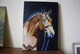 F&S Gift Store Portrait of a Horse oil handmade, Oil Portrait,Horse painting, , animal portrait, handmade,custom, pet painting, fine art, oil on canvas