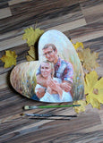 F&S Gift Store Family oil portrait, HeartShape portrait, Romantic Gift, Portrait from photo, Couple oil painting from photo, Wedding gift, Engagement gift