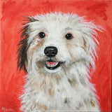 F&S Gift Store Pet Portrait "Scruffy" Original Oil or Custom 10x10 Dog painting sample, dog art, pet memorial painting, dog oil painting, pet art, realism
