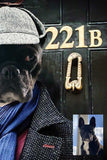 F&S Gift Store Sherlock holmes,Dog portrait,Pet portrait custom,Dog painting,Sherlock holmes poster,Pet memorial,Dog lover gift,Sherlock holmes gift