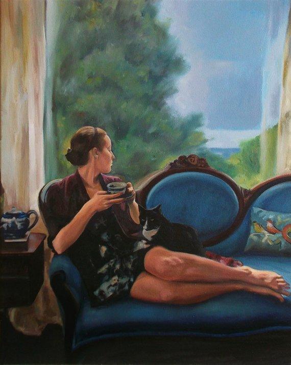 F&S Gift Store Art commission portrait, Wife gift, Photo to painting canvas, Custom oil portrait, Order oil painting, Female portrait, Gift for woman
