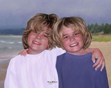 F&S Gift Store Custom child's' portrait on stretched canvas hand painted from your photo, realistic painting of children, lifelike digital art