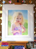 F&S Gift Store Custom child's' portrait on stretched canvas hand painted from your photo, realistic painting of children, lifelike digital art