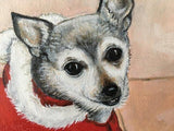F&S Gift Store Pet Portrait "Chula" Original Oil 8x10 custom painting sample, dog art, hand painted pet painting, dog painting, pet memorial art, oil art