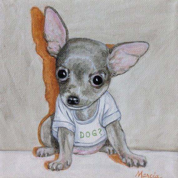 F&S Gift Store Pet Portrait "Dog?" Original Oil 6x6 dog portrait, custom painting sample, dog art, pet memorial painting, pet painting, oil painting