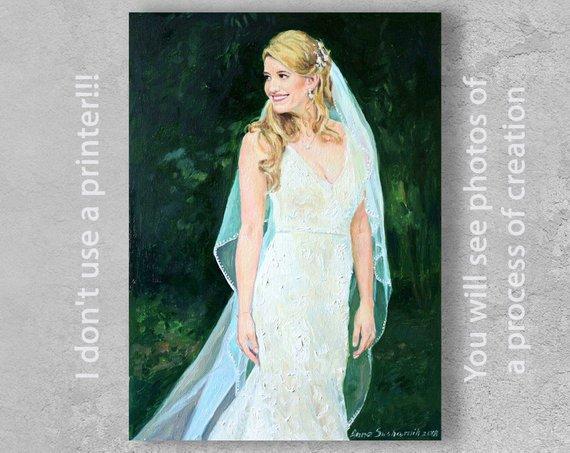 Personalized Oil Painting From Photos, handcraft art on Canvas-Show Case QSB102152-24