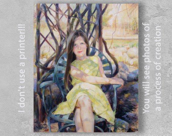 Personalized Oil Painting From Photos, handcraft art on Canvas-Show Case CCN101002-20