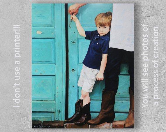 Personalized Oil Painting From Photos, handcraft art on Canvas-Show Case QPK100999-48
