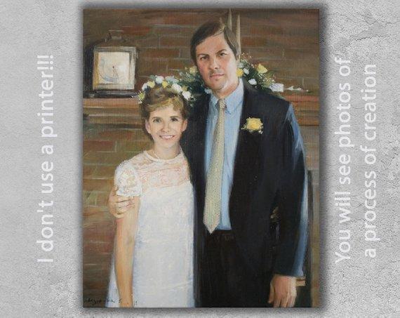 Personalized Oil Painting From Photos, handcraft art on Canvas-Show Case BCJ100621-48