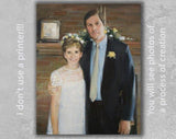 F&S Gift Store Custom couple portrait, Custom wedding portrait, Custom family portrait, Wedding painting, Commission art, Custom artwork, Gift for dad