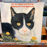 F&S Gift Store Custom Pet Portrait, Pet Portrait, Cat Pet Oil Painting, Hand-Painted Cat Portrait, Pet Artwork, Portrait from Photo, Commissioned Art