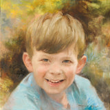 F&S Gift Store Portrait Painting Custom Oil Portrait Boy Girl Baby 12x12 Siblings Child Realistic painting family portrait keepsake son daughter gift 12x12