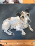 F&S Gift Store Pet portrait, original painting, canvas, oil painting, animal dog,cat, custom, commission, ready to hang, not on the high st, wall art,home