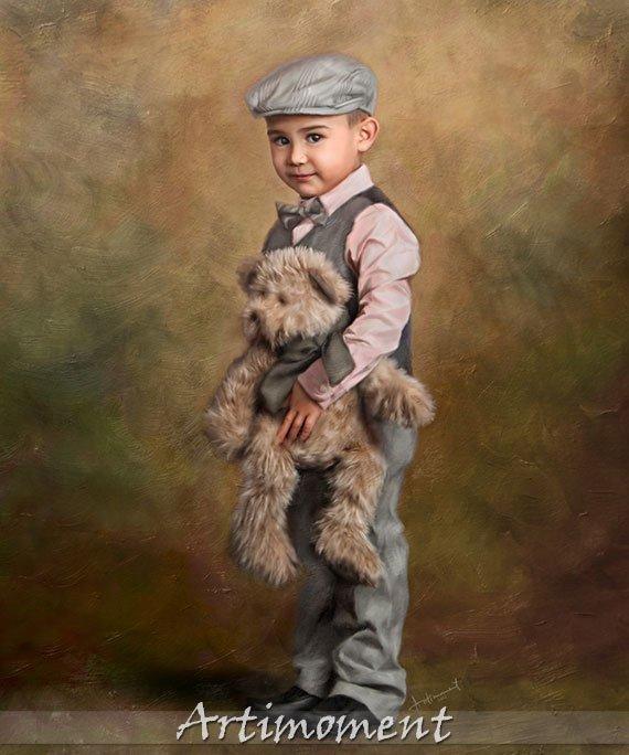 F&S Gift Store Custom Portrait, Custom Child portrait, Personalized boy portrait,Custom Digital portrait,Commission,Drawing Painting From Photo, Artimoment