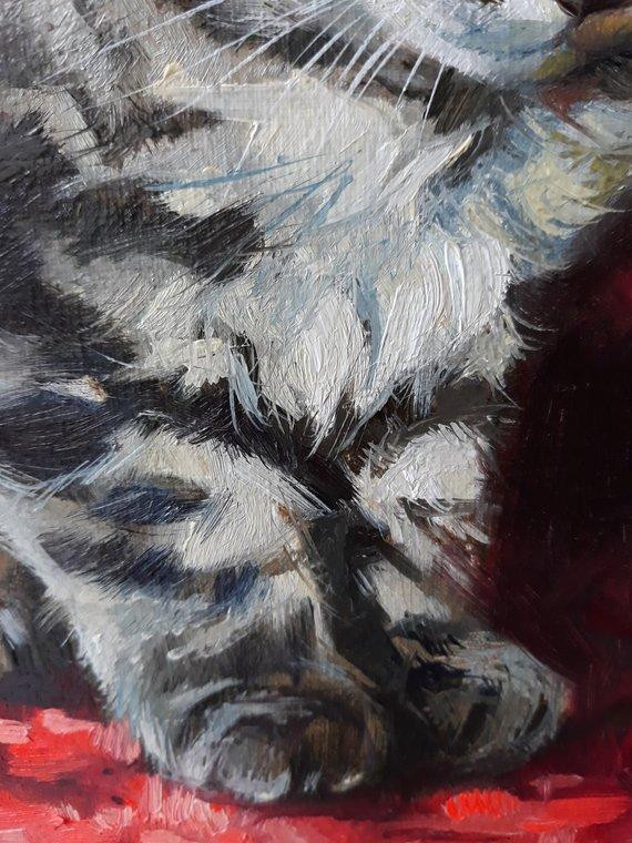 F&S Gift Store Custom Kitty Oil Painting, Custom Pet Portraits, Custom Kitten Portrait, Pet Portrait, Pet Memorial, Cat Art, Animal Painting, Original Art