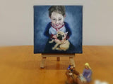F&S Gift Store Bespoke, Miniature Oil Painting, Custom, Christmas Present, Gift, From your photos, Portrait, Pet Portrait, Dog, Cat, Wedding Gift, Mini