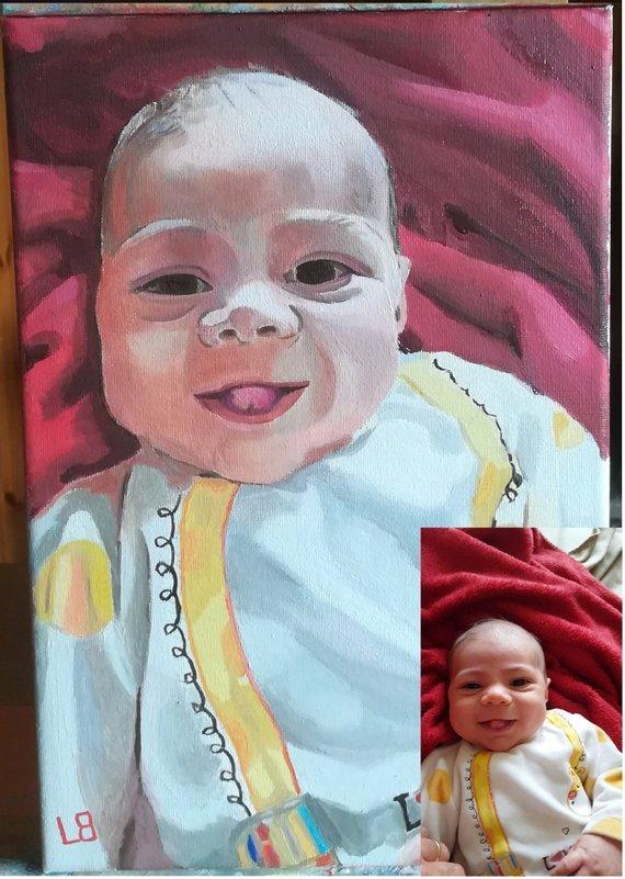 Personalized Oil Painting From Photos, handcraft art on Canvas-Show Case LKB102201-24