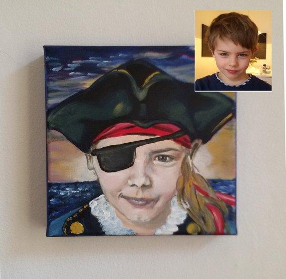 Personalized Oil Painting From Photos, handcraft art on Canvas-Show Case QGN102341-24