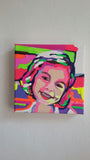 F&S Gift Store Neon painting camouflage portrait after photo template acrylic Wall decoration Children's Room Image Oil