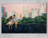 Personalized Oil Painting From Photos, handcraft art on Canvas-Show Case ABI100620-36