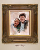 F&S Gift Store Custom portrait oil painting realistic fine art family grandparent portrait commissioned art from photo grandma grandpa birthday gift 16x20