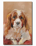 F&S Gift Store The CUSTOM Pet Dog doggie Portrait Oil farm animals Painting commissioned Memorial Birthday Gift