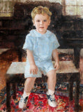 F&S Gift Store Custom Portrait Oil Painting, baby gift, one Child, 18 x 24 inches, whole body, impressionist background