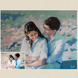 F&S Gift Store Custom Portrait Painting From Your Photo, Colorful Abstract, Child Family Hand Painted Original Wall Art