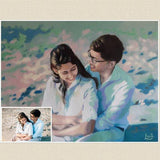 Personalized Oil Painting From Photos, handcraft art on Canvas-Show Case INE101501-12