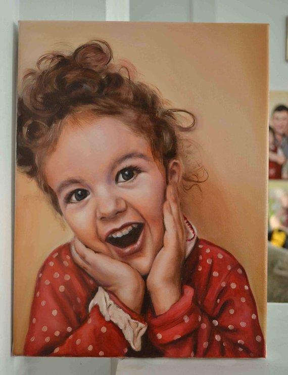 Personalized Oil Painting From Photos, handcraft art on Canvas-Show Case SOJ101866-24