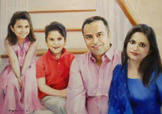Personalized Oil Painting From Photos, handcraft art on Canvas-Show Case QPK102208-48