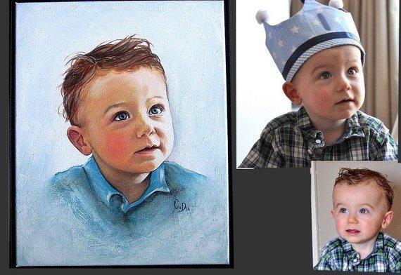Personalized Oil Painting From Photos, handcraft art on Canvas-Show Case BRM102094-30