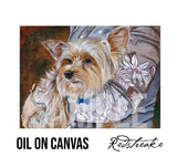 F&S Gift Store Original Custom Commission OIL on CANVAS portrait painting by Redstreake animal portrait