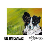 F&S Gift Store Original Custom Commission OIL on CANVAS portrait painting by Redstreake animal portrait