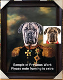 F&S Gift Store Custom dog head painting from photo, funny pet portraits, large oil painting on canvas. 100% money-back guarantee